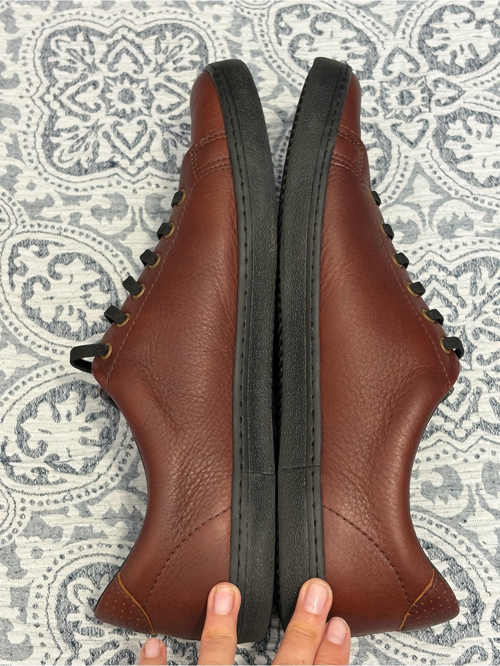 Birchbury Bramford Minimalist Leather Barefoot Sneakers Rust Red Brown 11.5 - Picture 9 of 9